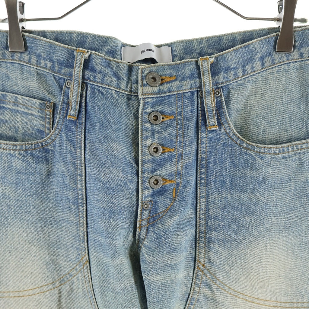 SUGARHILL(シュガーヒル) 21SS Double Knee Bell Bottom ダブルニーベルボトム フレアデニムパンツ インディゴ 21SSPT04