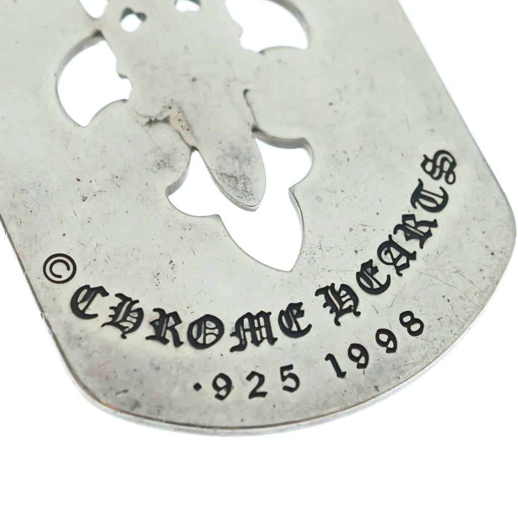 CHROME HEARTS(クロムハーツ) D TAG LRG FLE DAG フレアダガードッグタグ ネックレストップ シルバー
