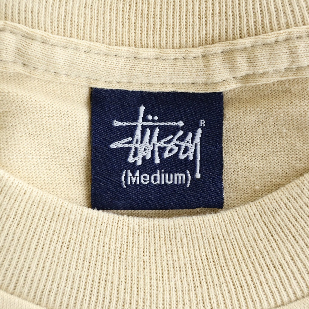 STUSSY(ステューシー) 00S OLD デッドストック Television 紺タグ グラフィックプリント クルーネック 半袖Tシャツ カットソー ベージュ