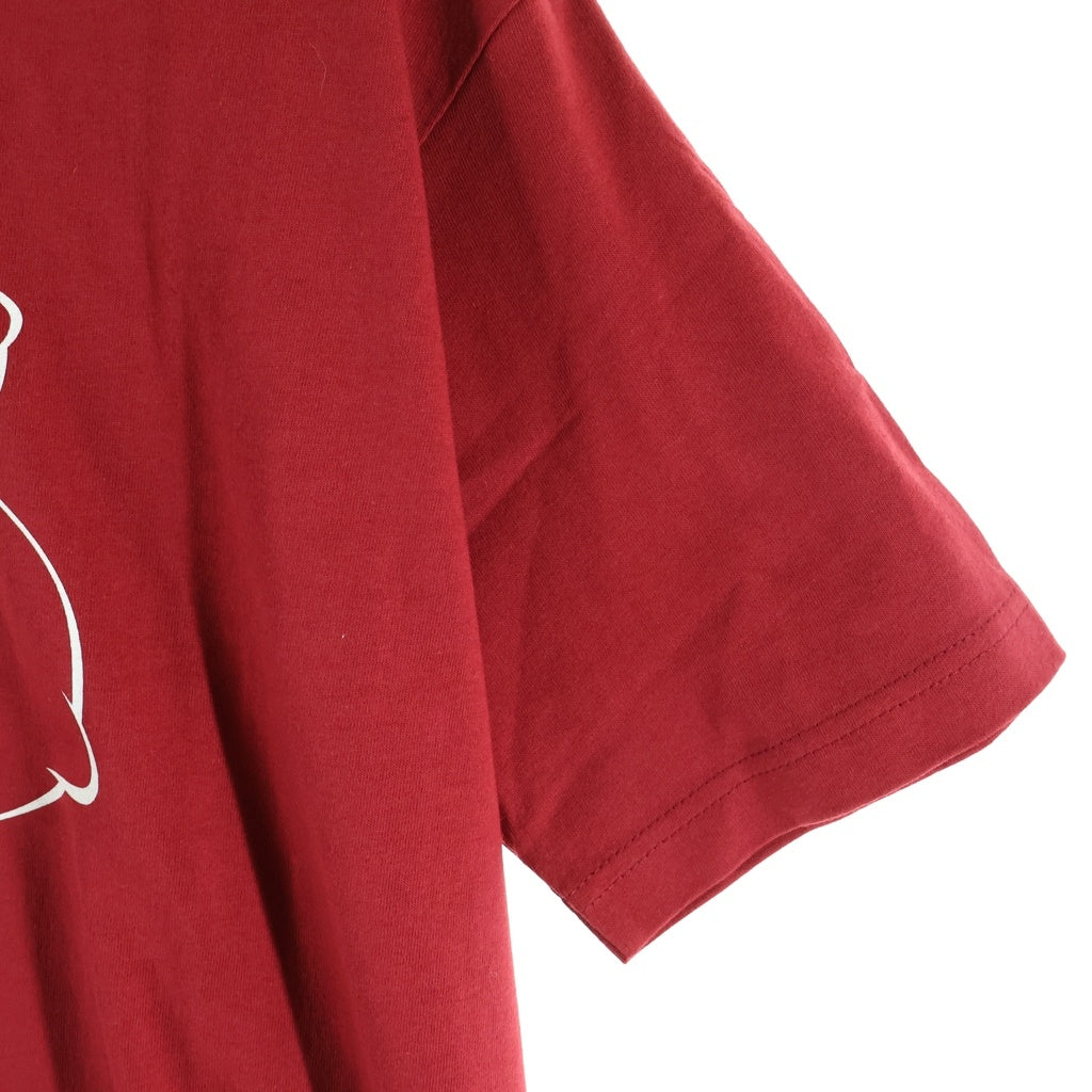 STUSSY(ステューシー) 00S OLD デッドストック 紺タグ ドリップ グラフィックプリント クルーネック半袖Tシャツカットソー レッド