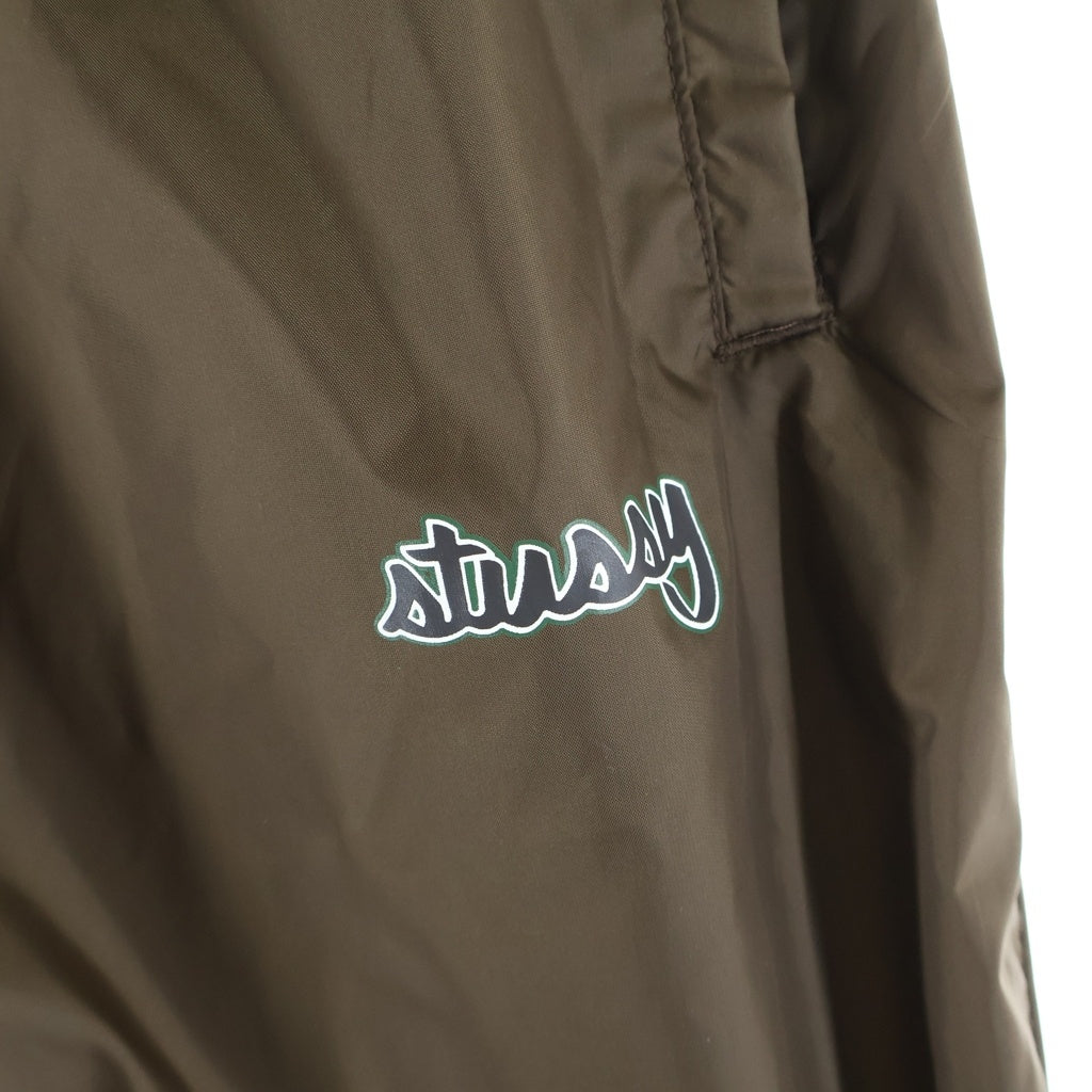 STUSSY(ステューシー) 00S OLD デッドストック ロゴプリント ナイロントラックパンツ ブラウン