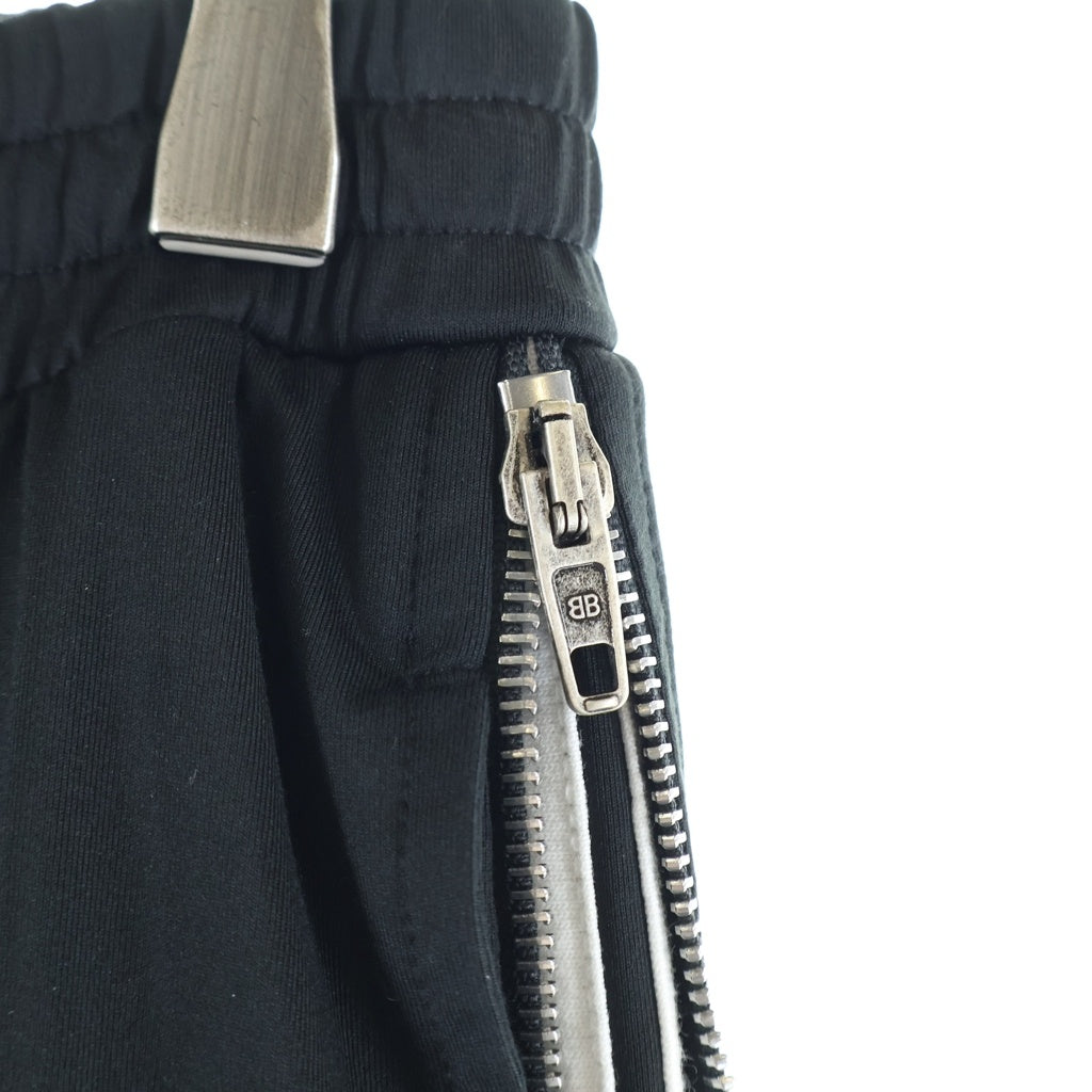 BALENCIAGA(バレンシアガ) ロゴ刺繍 ナイロン サイドジップ トラックパンツ ブラック 837515