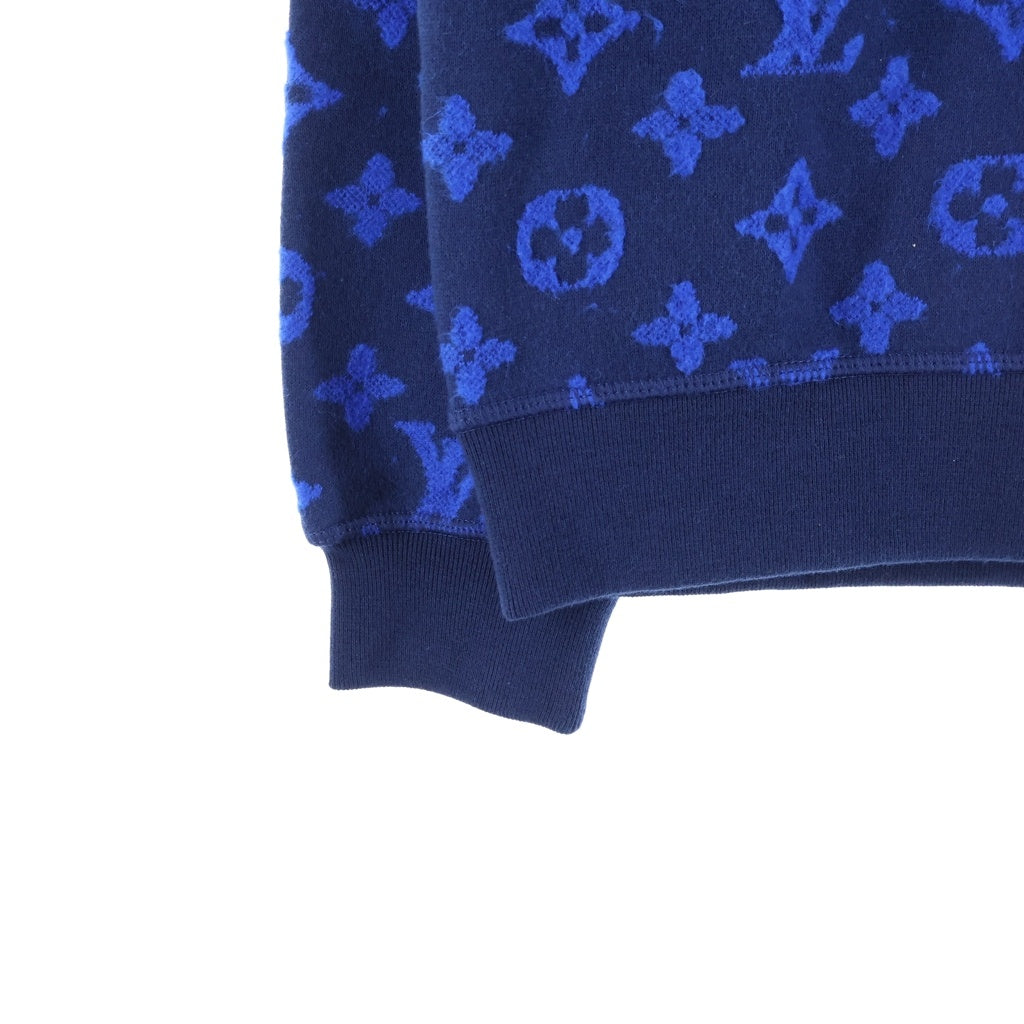 LOUIS VUITTON(ルイヴィトン) 19AW Monogram Jacquard CREW NECK モノグラムジャガードクルーネックスウェットトレーナー ブルー RM192M NPH HHY14W