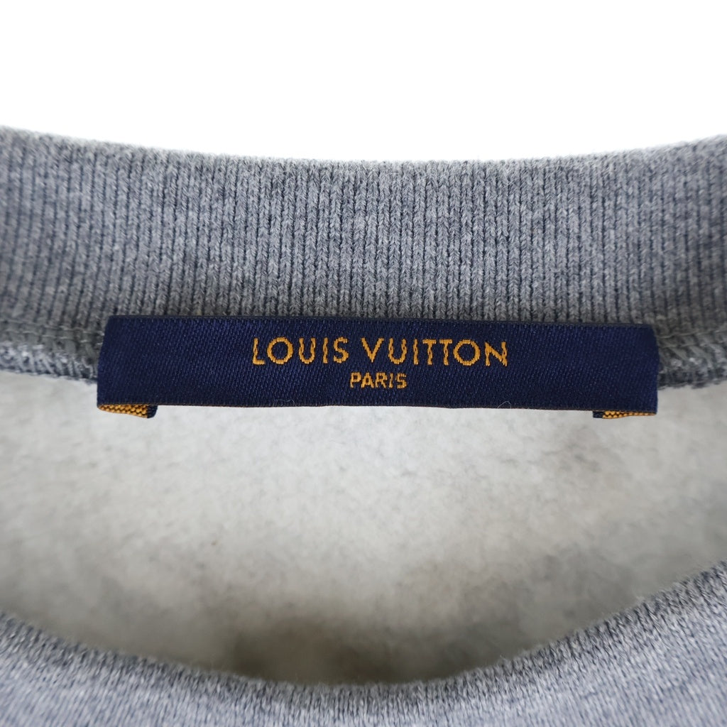LOUIS VUITTON(ルイヴィトン) 20AW スクエアードロゴプリント クルーネックスウェットトレイナー グレー RM202M UYR HJY13W