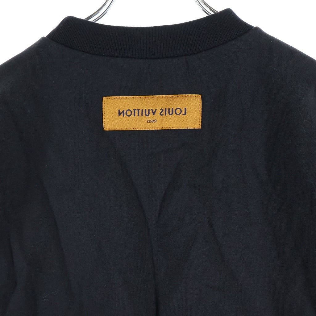 LOUIS VUITTON(ルイヴィトン) 20AW LV Stitch Sweatshirts LVステッチスウェットシャツ クルーネック長袖トレーナー ブラック RM202 FMC HJY21W