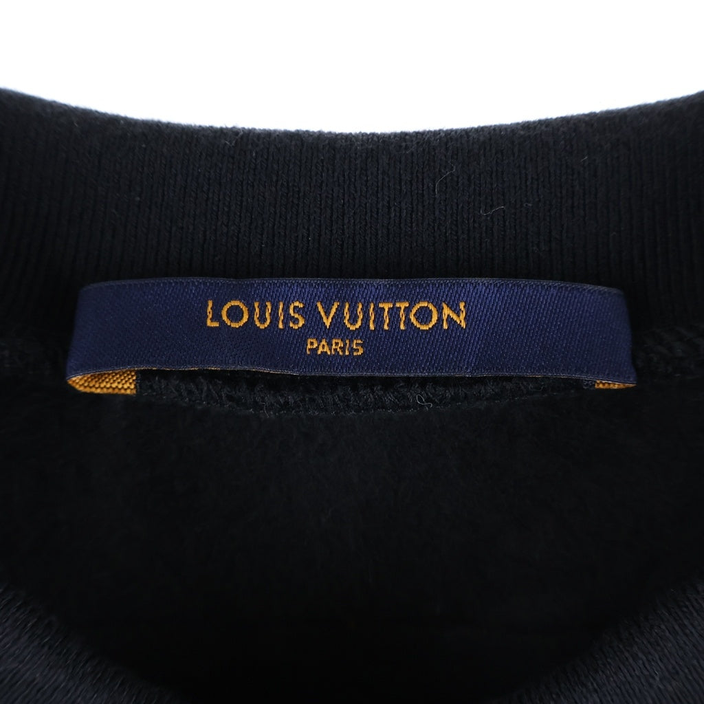 LOUIS VUITTON(ルイヴィトン) 20AW LV Stitch Sweatshirts LVステッチスウェットシャツ クルーネック長袖トレーナー ブラック RM202 FMC HJY21W
