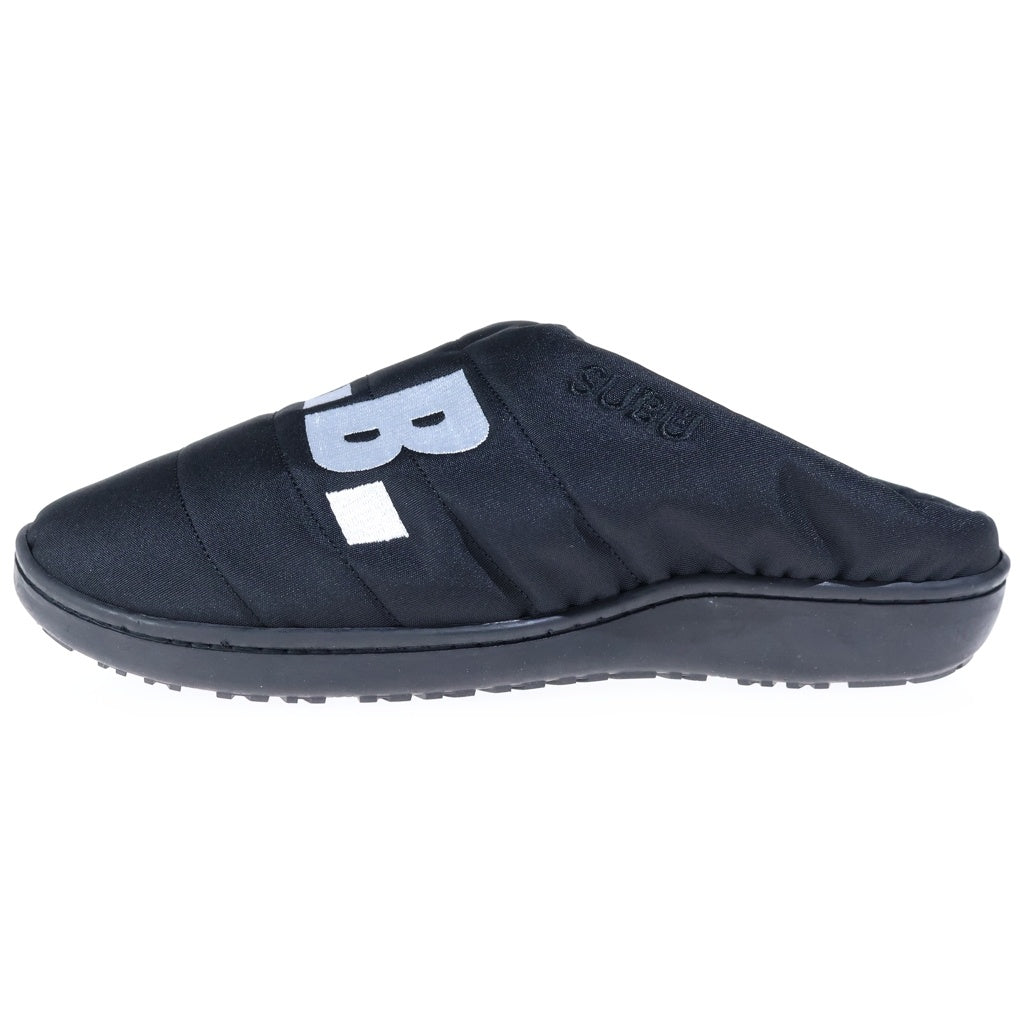 F.C.R.B./F.C.Real Bristol/FCRB(エフシーアールビー/エフシーレアルブリストル) 20AW ×SUBU SANDAL スブ ロゴ刺繍 ウインター パテッド ナイロン サンダル ブラック FCRB-202109