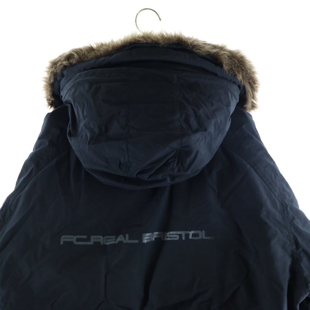 F.C.R.B./F.C.Real Bristol/FCRB(エフシーアールビー/エフシーレアルブリストル) × NIKE ファー付き ロゴ ダウンジャケット ブラック