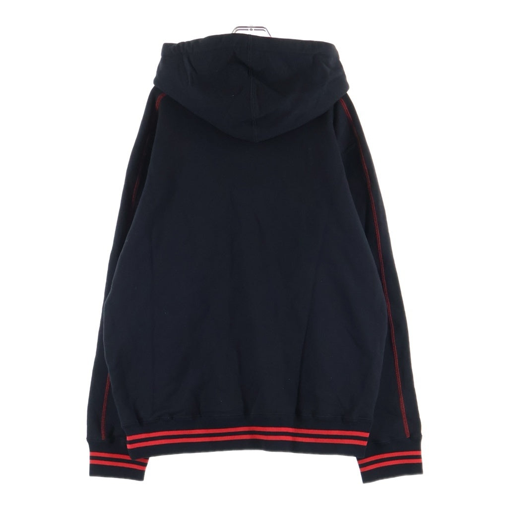 SUPREME(シュプリーム) 19SS Contrast Embroidered Hooded Sweatshirt コントラスト エムブロイダード フーデッド スウェットシャツ ブラック