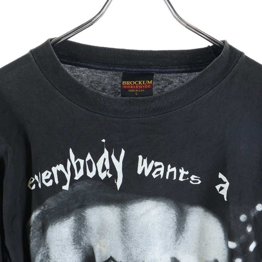 VINTAGE(ヴィンテージ) Motley Crue Everybody Wants a Piece of the Action フロントプリント 長袖Tシャツ ブラック