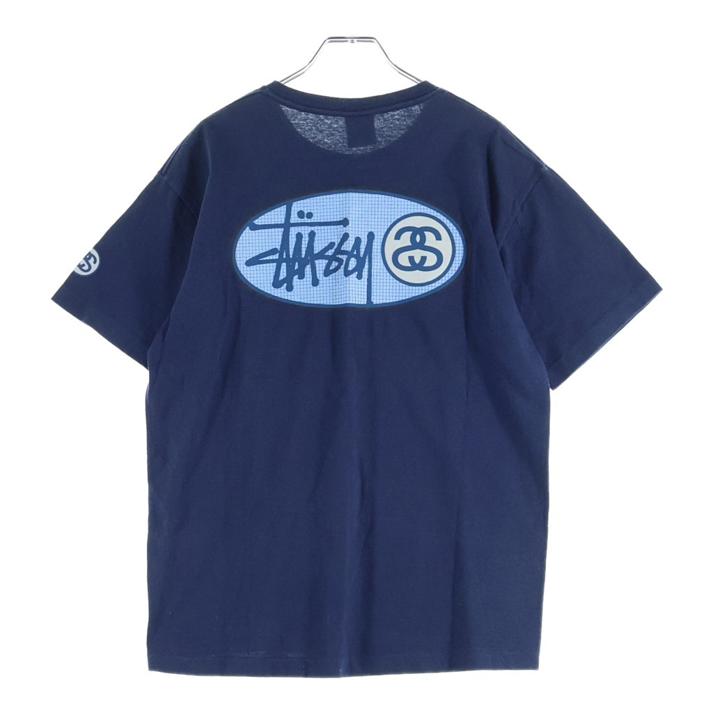 STUSSY(ステューシー) 90S OLD ストック SSリンクロゴプリント 半袖Tシャツ カットソー ネイビー