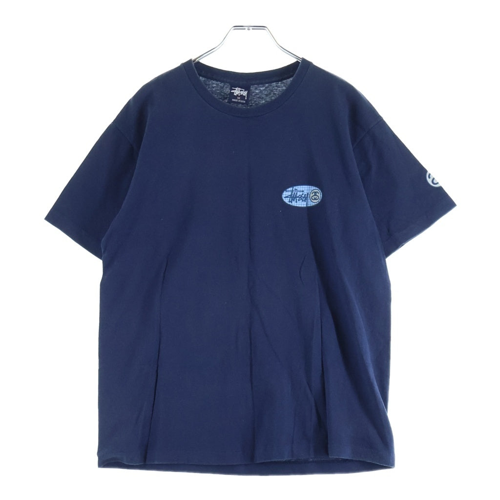 STUSSY(ステューシー) 90S OLD ストック SSリンクロゴプリント 半袖Tシャツ カットソー ネイビー