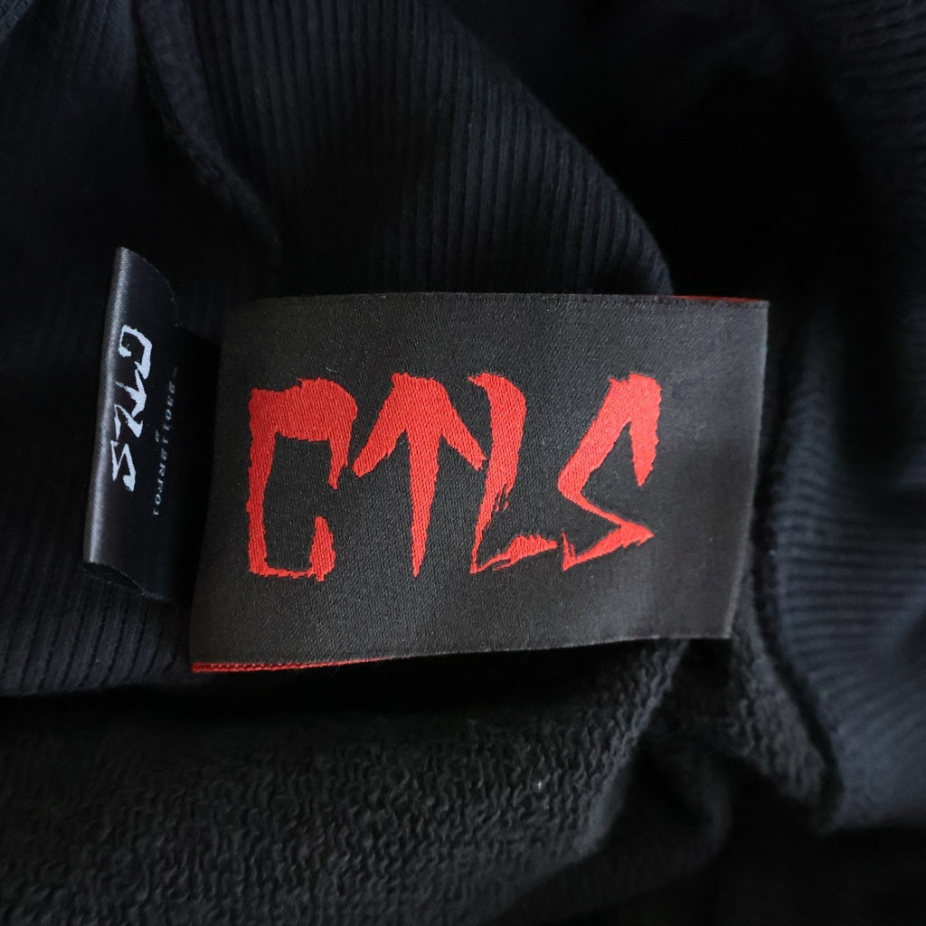 cvtvlist(カタリスト) 3D LOGO ロゴ刺繍 コットンプルオーバーパーカー フーディ ブラック 230112RF01