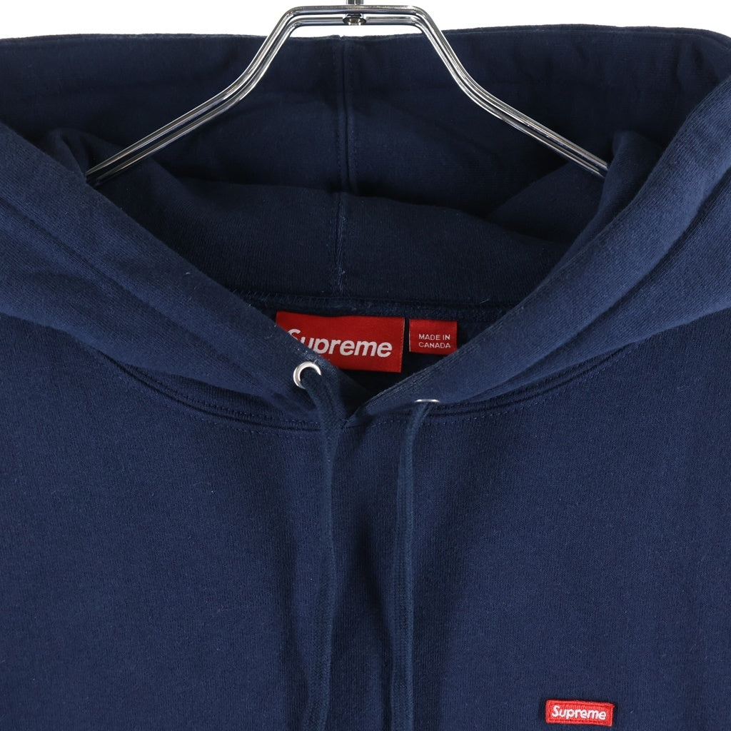 SUPREME(シュプリーム) 25AW Small Box Hooded Sweatshirt スモールボックスロゴ刺繍 プルオーバー スウェットパーカー フーディー ネイビー