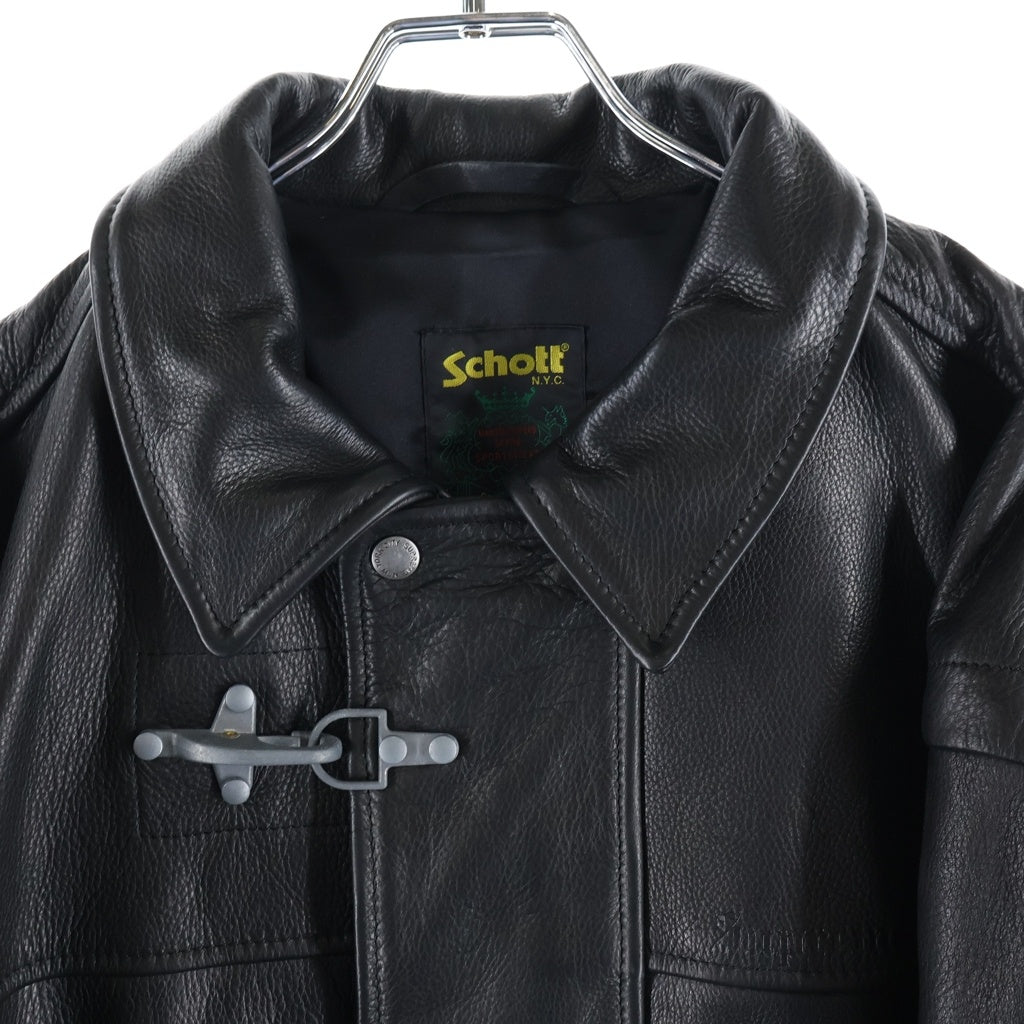 SUPREME(シュプリーム) 25AW x Schott Leather Clip Jacket ショット レザー クリップ ジャケット ブラック