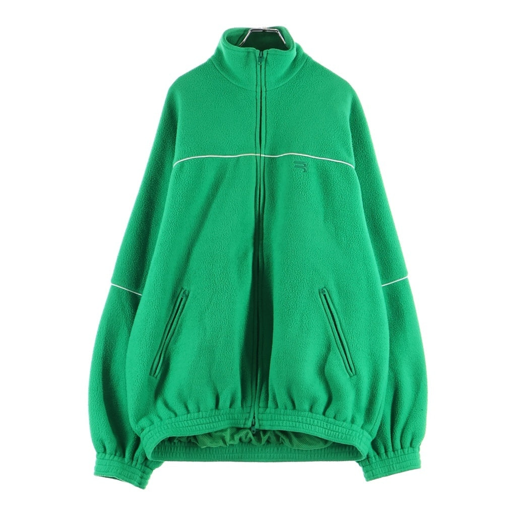 BALENCIAGA(バレンシアガ) 21SS FLEECE TRACK JACKET フリーストラックジャケット パイピングラインフリースオーバーサイズジップジャケット グリーン 642337 TJQ32