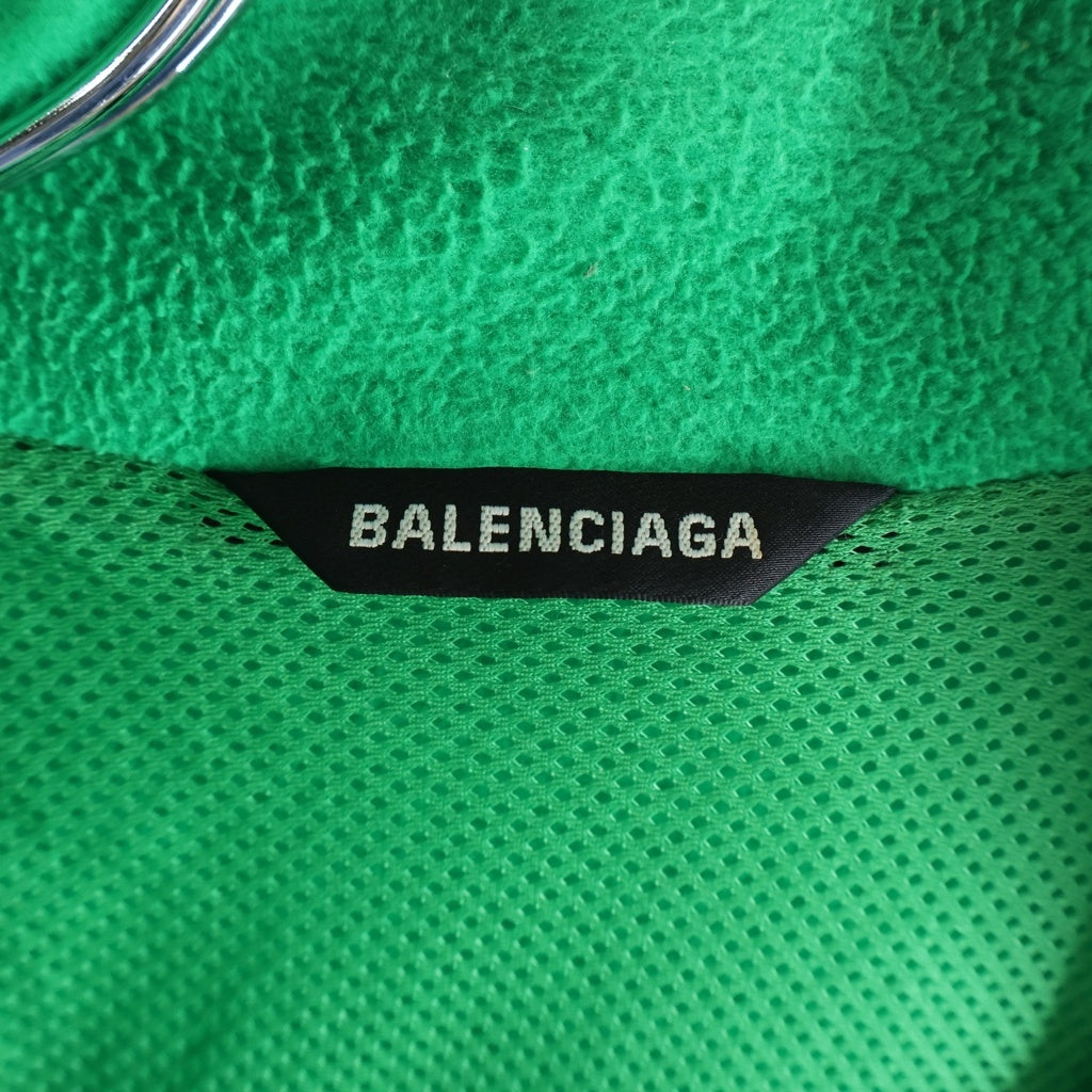 BALENCIAGA(バレンシアガ) 21SS FLEECE TRACK JACKET フリーストラックジャケット パイピングラインフリースオーバーサイズジップジャケット グリーン 642337 TJQ32