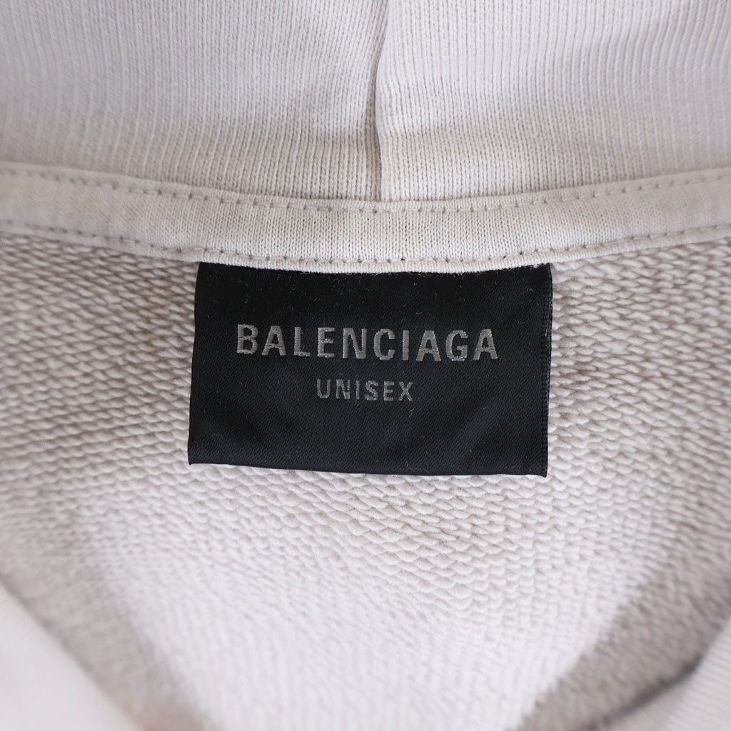 BALENCIAGA(バレンシアガ) 24SS UNITY SPORTS ICON CROPPED HOODIE ユニティスポーツ アイコン クロップド フーディー プルオーバーパーカー ホワイト 783397 TQVB2