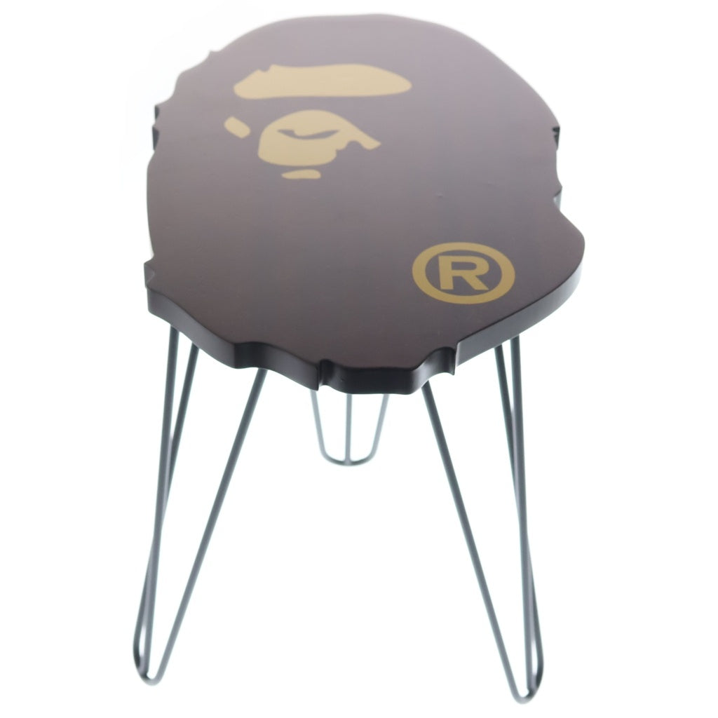 A BATHING APE(アベイシングエイプ) APE HEAD SIDE TABLE エイプヘッド サイドテーブル 机 ブラウン
