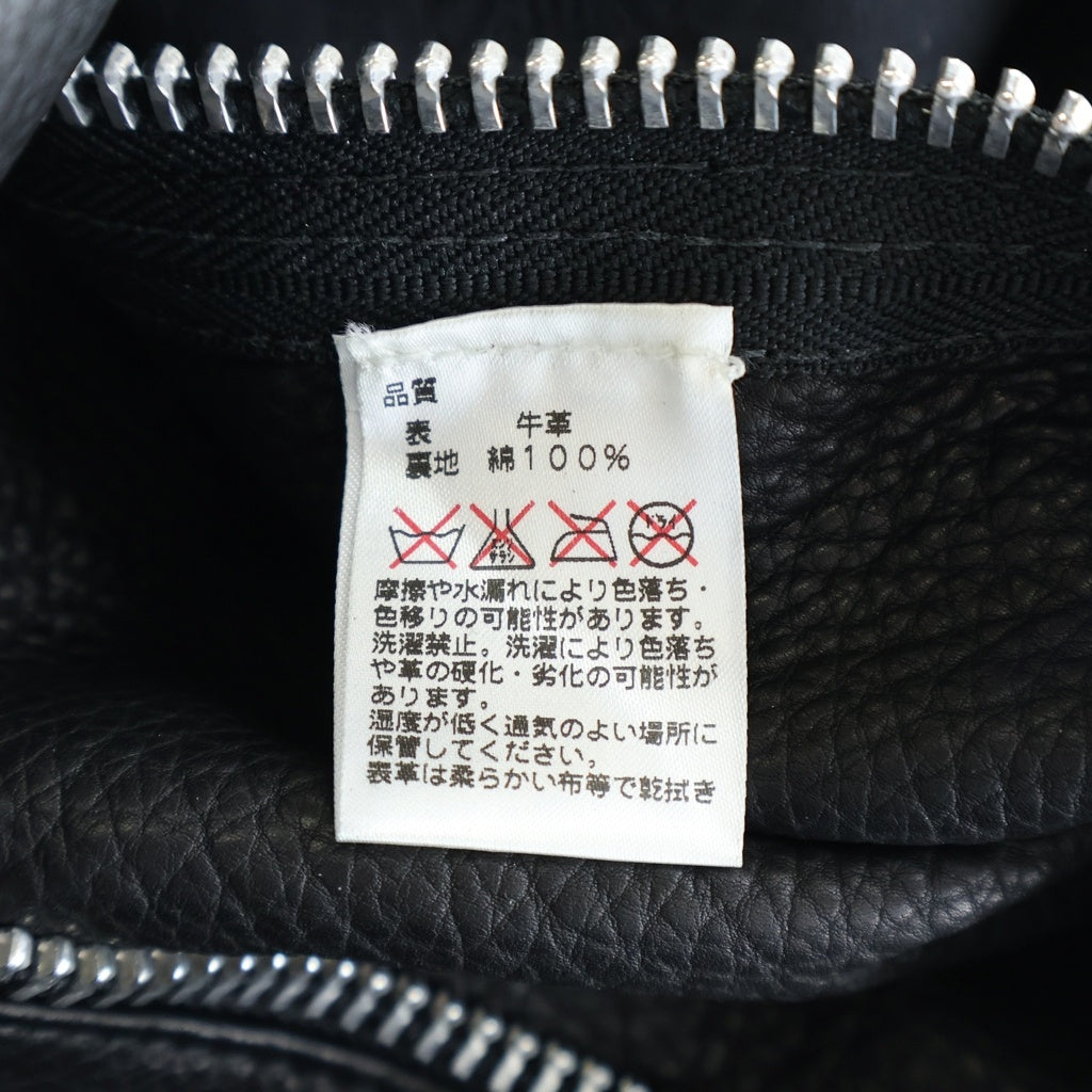 CHROME HEARTS(クロムハーツ) CH CRS LG JJ DEAN バックラージクロス付き JJディーン ダガージップライダースレザージャケット ブラック/シルバー