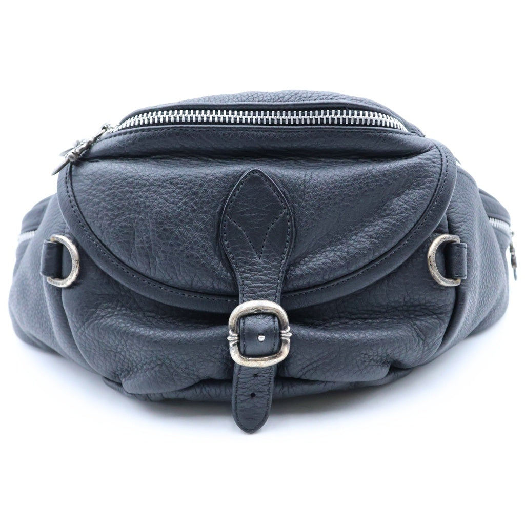 CHROME HEARTS(クロムハーツ) #1 SNAT PACK スナットパック ダガージップ ガンスリンガーベルト レザーウエストバッグ ブラック