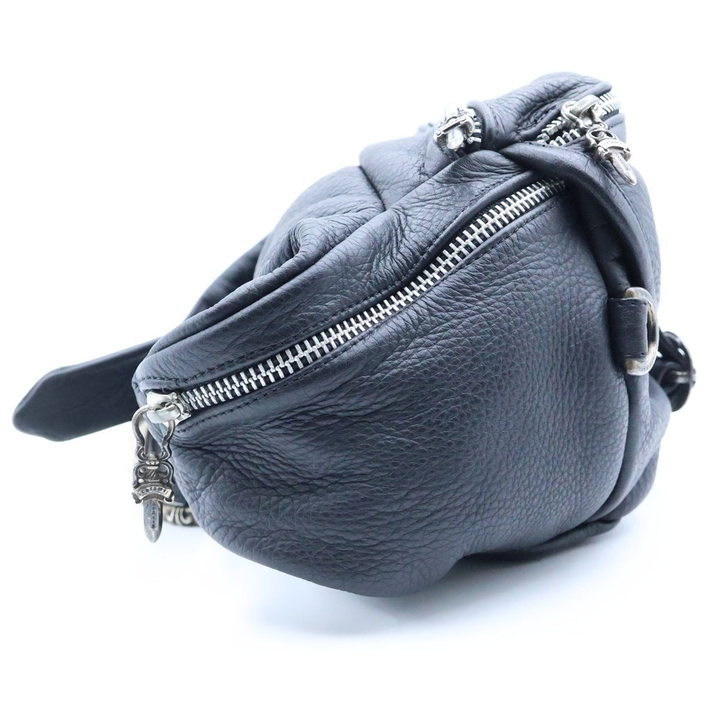 CHROME HEARTS(クロムハーツ) #1 SNAT PACK スナットパック ダガージップ ガンスリンガーベルト レザーウエストバッグ ブラック