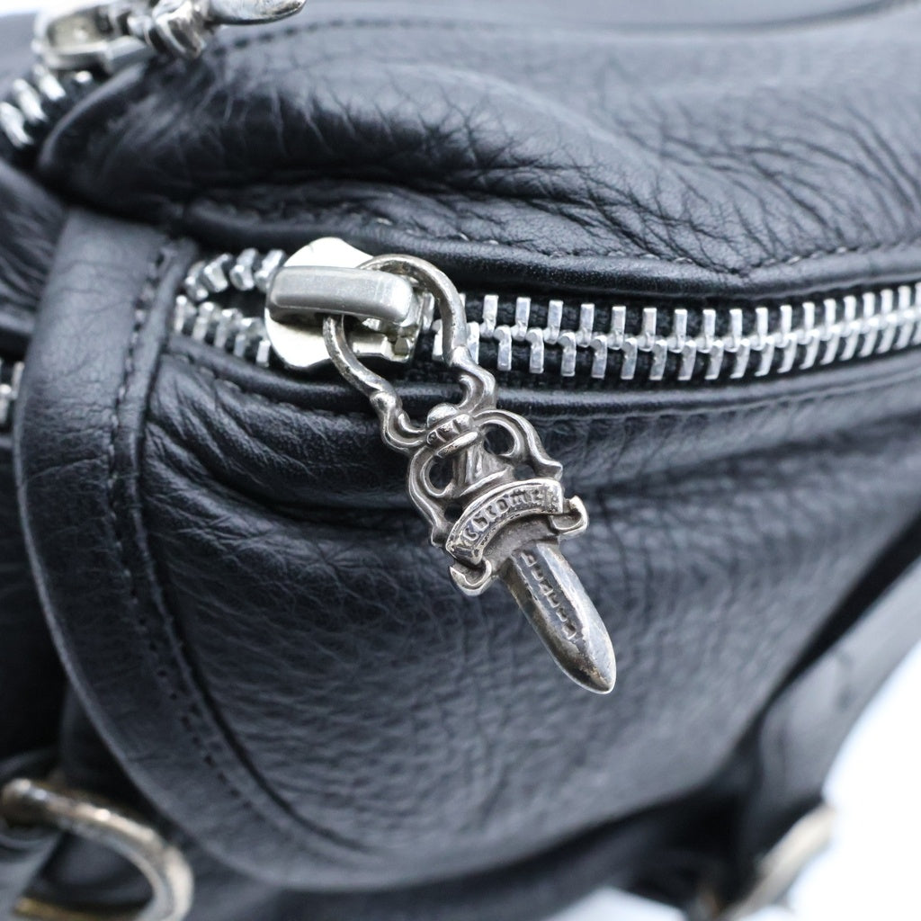 CHROME HEARTS(クロムハーツ) #1 SNAT PACK スナットパック ダガージップ ガンスリンガーベルト レザーウエストバッグ ブラック