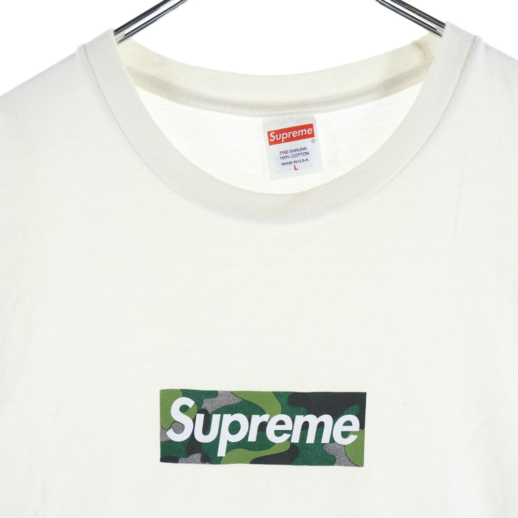 SUPREME(シュプリーム) 23AW Box Logo Tee Camo カモフラージュ 迷彩 ボックスロゴ クルーネック 半袖Tシャツ カットソー ホワイト