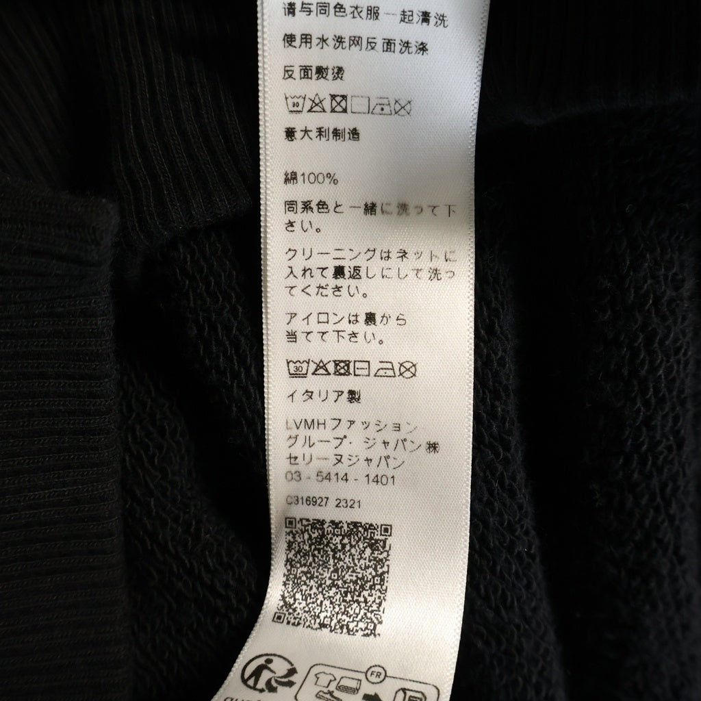 CELINE(セリーヌ) 22SS バックロゴプリント スウェット オーバーサイズ カーディガン ブラック 2Y672345F