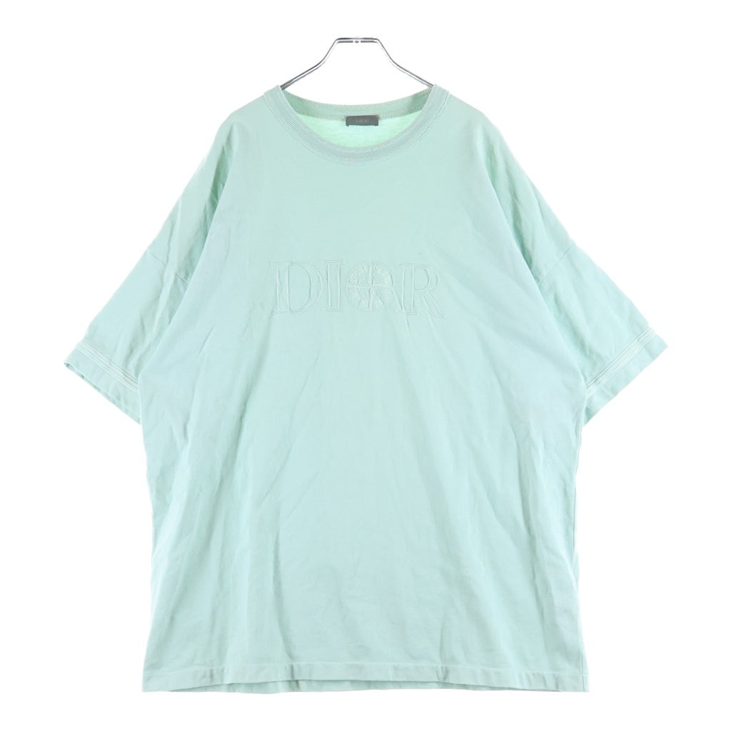 Christian Dior(クリスチャンディオール) 24AW ×STONE ISLAND ストーンアイランド ロゴ クルーネック 半袖Tシャツ カットソー ブルー 493J638A0554
