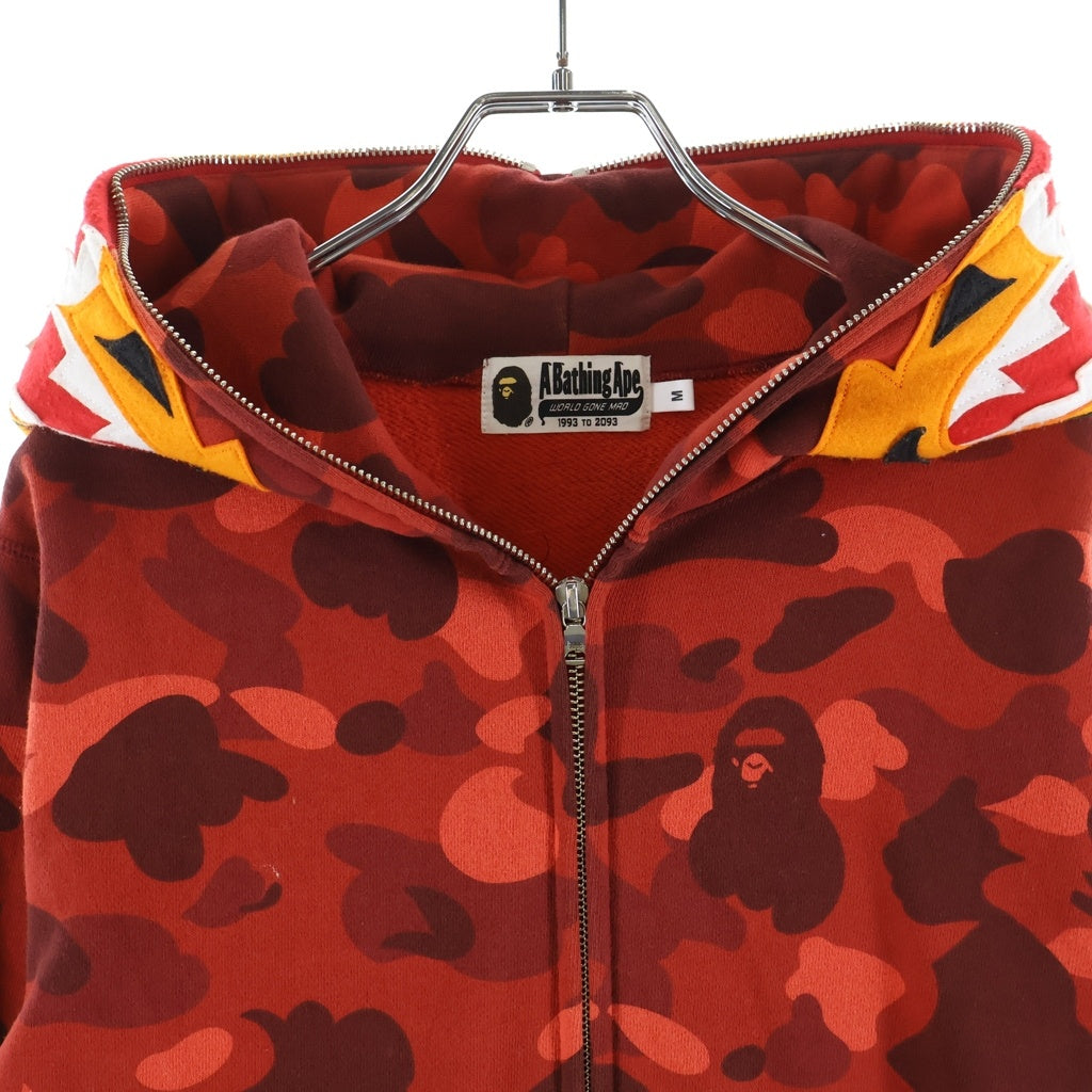 A BATHING APE(アベイシングエイプ) COLOR CAMO TIGER FULL HOODIE カラーカモ タイガーフルジップパーカー ジップアップフーディー レッド 001ZPG301006X