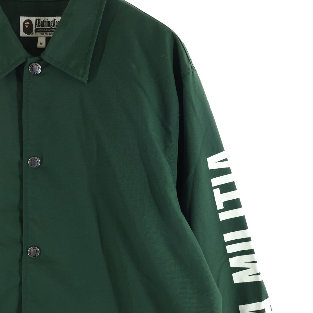 A BATHING APE(アベイシングエイプ) TIGER COACH JACKET タイガー ナイロンコーチジャケット グリーン 001LJE201006X