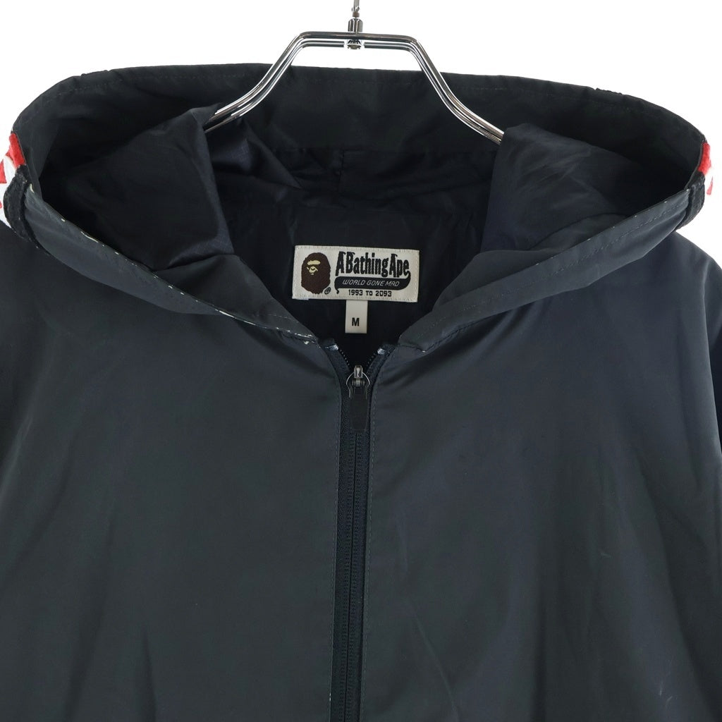 A BATHING APE(アベイシングエイプ) REFLECTOR SHARK HOODIE JACKET リフレクター シャーク フーディージャケット ジップアップナイロンジャケット グレー 001LJE301011X