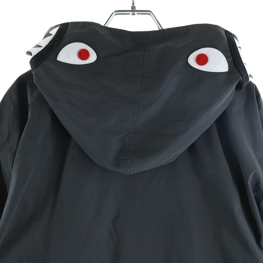 A BATHING APE(アベイシングエイプ) REFLECTOR SHARK HOODIE JACKET リフレクター シャーク フーディージャケット ジップアップナイロンジャケット グレー 001LJE301011X