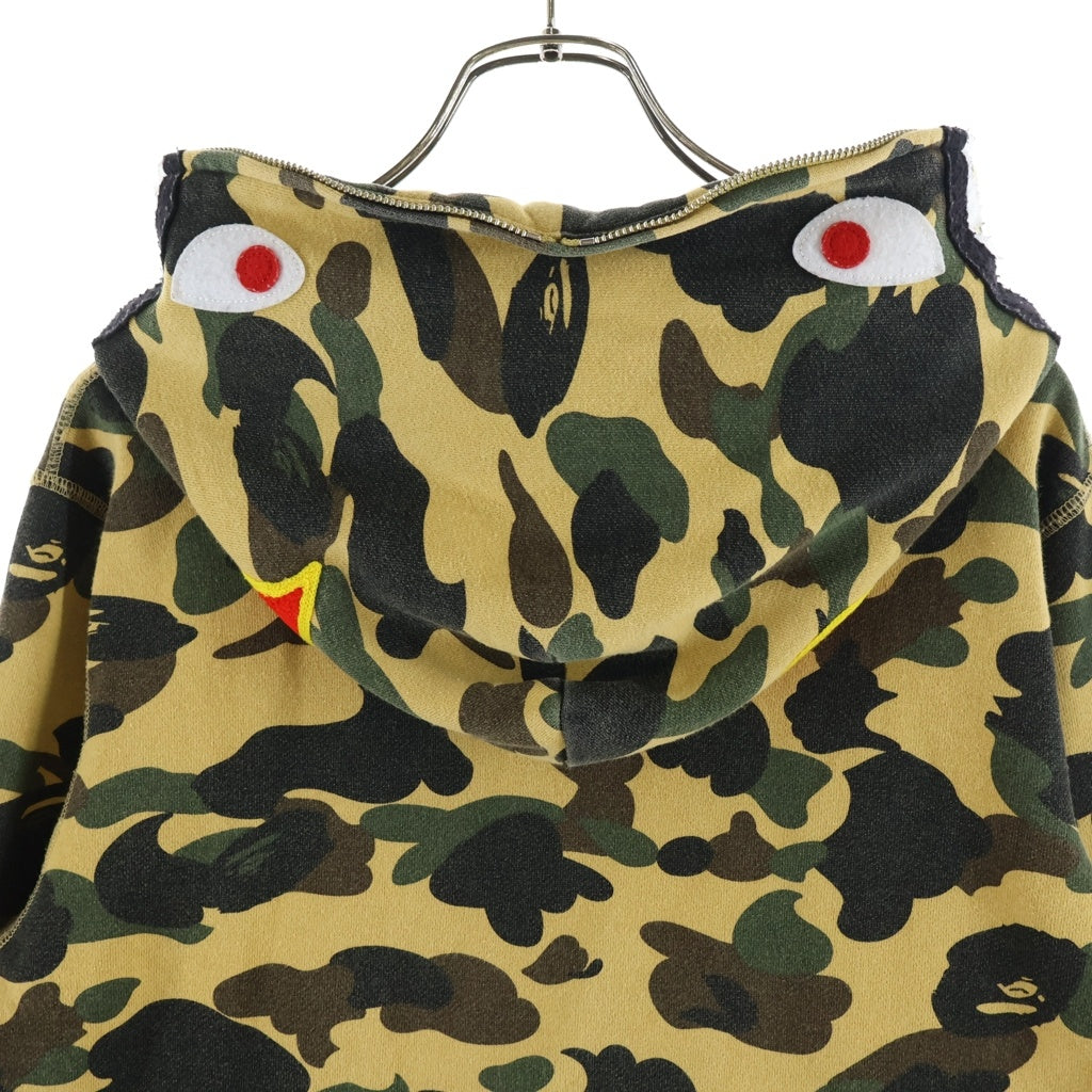 A BATHING APE(アベイシングエイプ) 1ST CAMO SHARK FULL ZIP HOODIE 1stカモ シャーク フルジップフーディー ジップアップパーカー ベージュ 001ZPD301008X