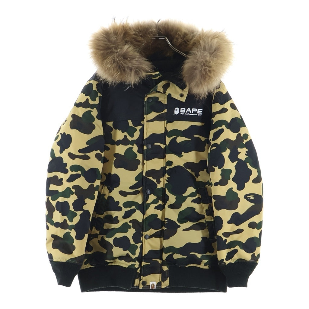 A BATHING APE(アベイシングエイプ) 1ST CAMO OVERSIZED HOODIE DOWN JACKET 1stカモ オーバーサイズフーディー ダウンジャケット レディース ベージュ 001HJF802504X