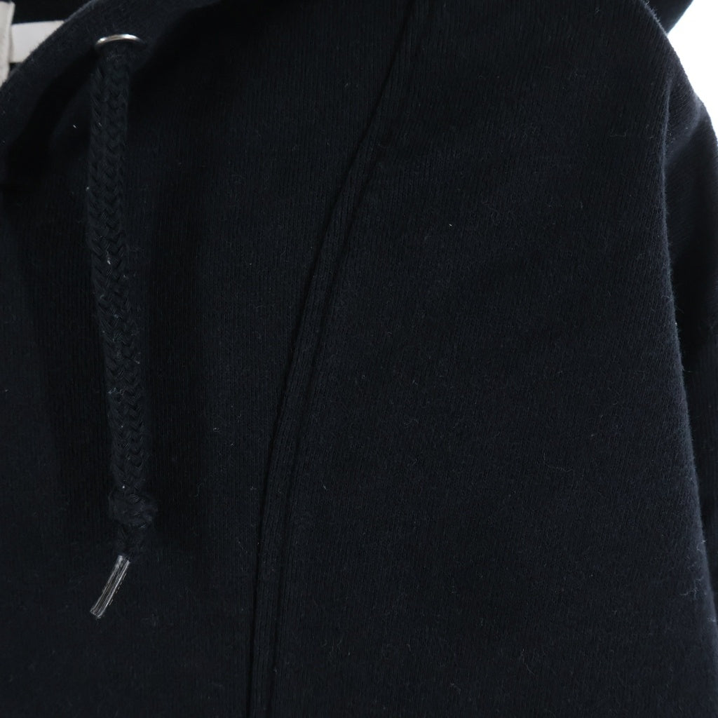 A BATHING APE(アベイシングエイプ) HALF ZIP WIDE PULLOVER HOODIE ハーフジップ ワイドプルオーバーフーディー パーカー ブラック/グレー 001PPF301007X