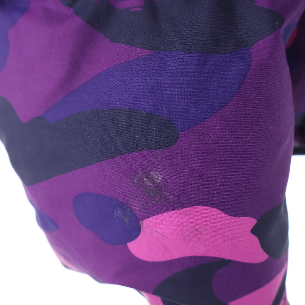 A BATHING APE(アベイシングエイプ) COLOR CAMO HOODIE DOWN JACKET カラーカモ フーディーダウンジャケット パープル レディース 001HJD802505X