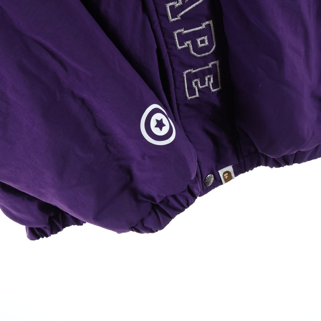 A BATHING APE(アベイシングエイプ) RELAXED SHARK HOODIE JACKET リラクスト シャーク フーディージャケット 中綿ジップアップブルゾン パープル/イエロー 001HJG301004X