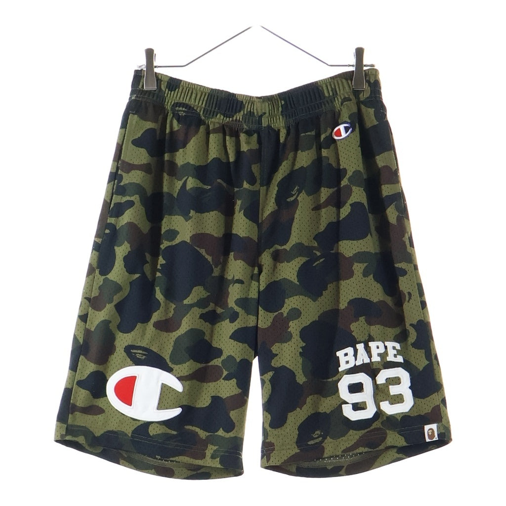 A BATHING APE(アベイシングエイプ) ×Champion 1st CAMO MESH SHORTS チャンピオン 1stカモ メッシュショーツ グリーン