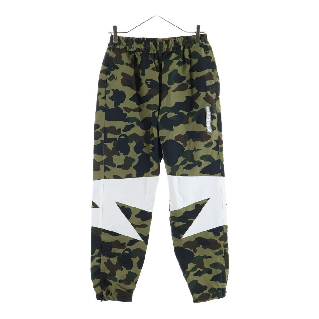 A BATHING APE(アベイシングエイプ) 1st CAMO BAPESTA TRACK PANTS 1stカモ ベイプスタ トラックパンツ グリーン 001PTF701004X