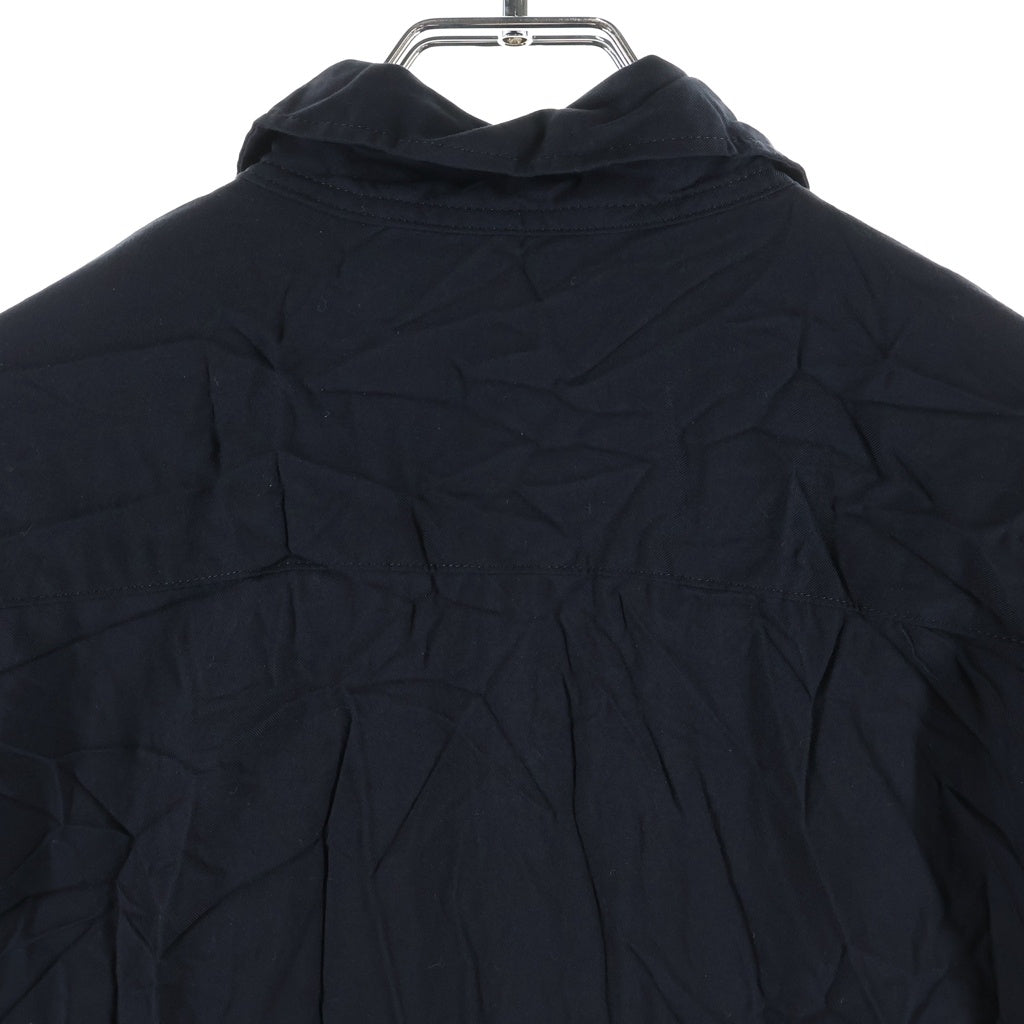 Yohji Yamamoto POUR HOMME(ヨウジヤマモト プールオム) ツイルシワ加工スタッフコート 長袖シャツ ブラック HW-B09-941