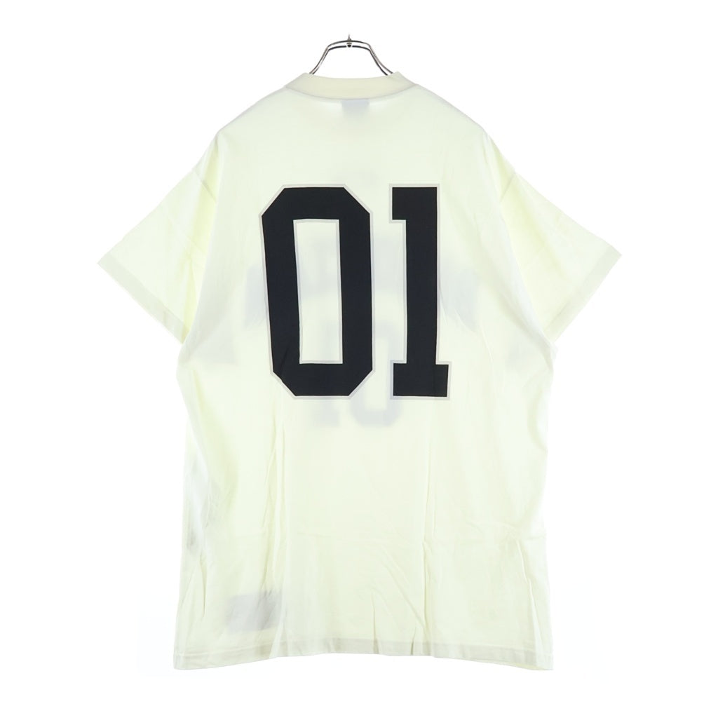 BALENCIAGA(バレンシアガ) 25SS BASKETBALL SERIES バスケットシリーズ ロゴ刺繍デザイン クルーネック半袖Tシャツカットソー ホワイト 787349 TRVW9
