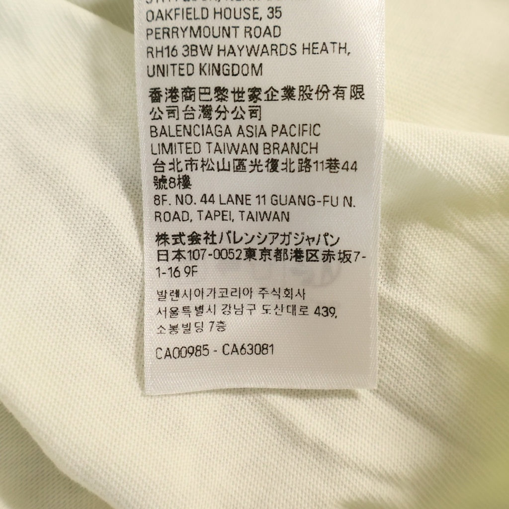 BALENCIAGA(バレンシアガ) 25SS BASKETBALL SERIES バスケットシリーズ ロゴ刺繍デザイン クルーネック半袖Tシャツカットソー ホワイト 787349 TRVW9