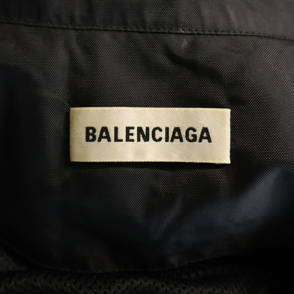 BALENCIAGA(バレンシアガ) 19SS NYLON LOGO DENIM JACKET ナイロンロゴ デニムジャケット ブラック 529213 TBQ03