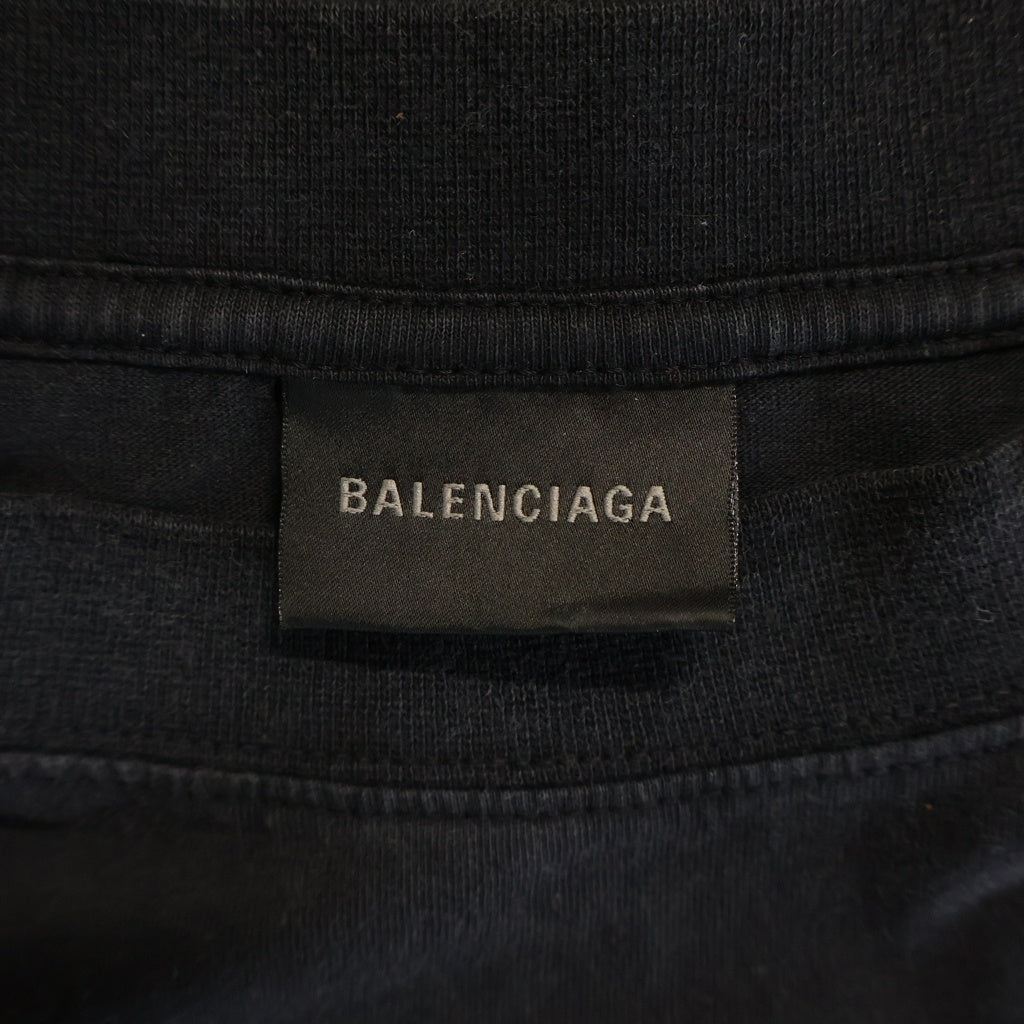 BALENCIAGA(バレンシアガ) KITTY CAT T-SHIRT MEDIUM-FIT キティキャット ミディアムフィット アートプリントTシャツ 半袖クルーネックカットソー レディース ブラック 850990 TTVC4