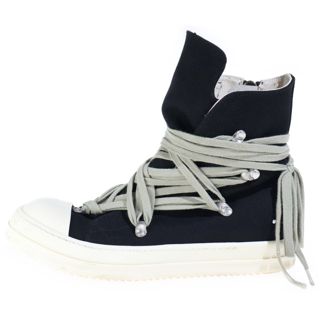 DRKSHDW(ダークシャドウ) Mega Lace メガレース ハイカット スニーカー キャンバス ブラック