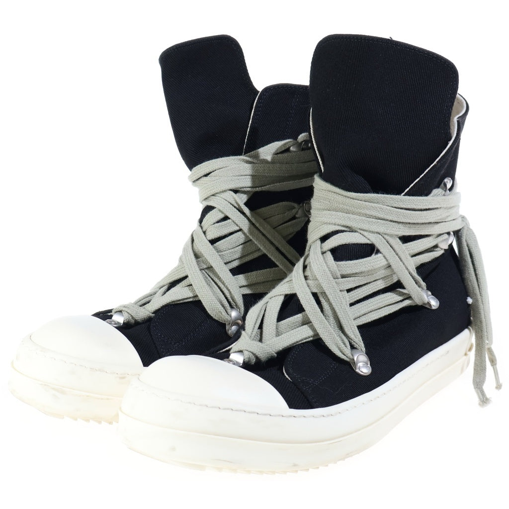 DRKSHDW(ダークシャドウ) Mega Lace メガレース ハイカット スニーカー キャンバス ブラック