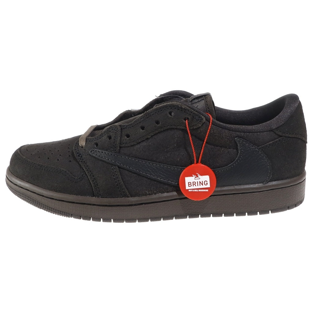 NIKE(ナイキ) ×TRAVIS SCOTT AIR JORDAN 1 LOW OG SP VELVET BROWN トラヴィススコット エアジョーダン1 ベルベットブラウン ローカットスニーカー ブラウン US8/26cm DM7866-202