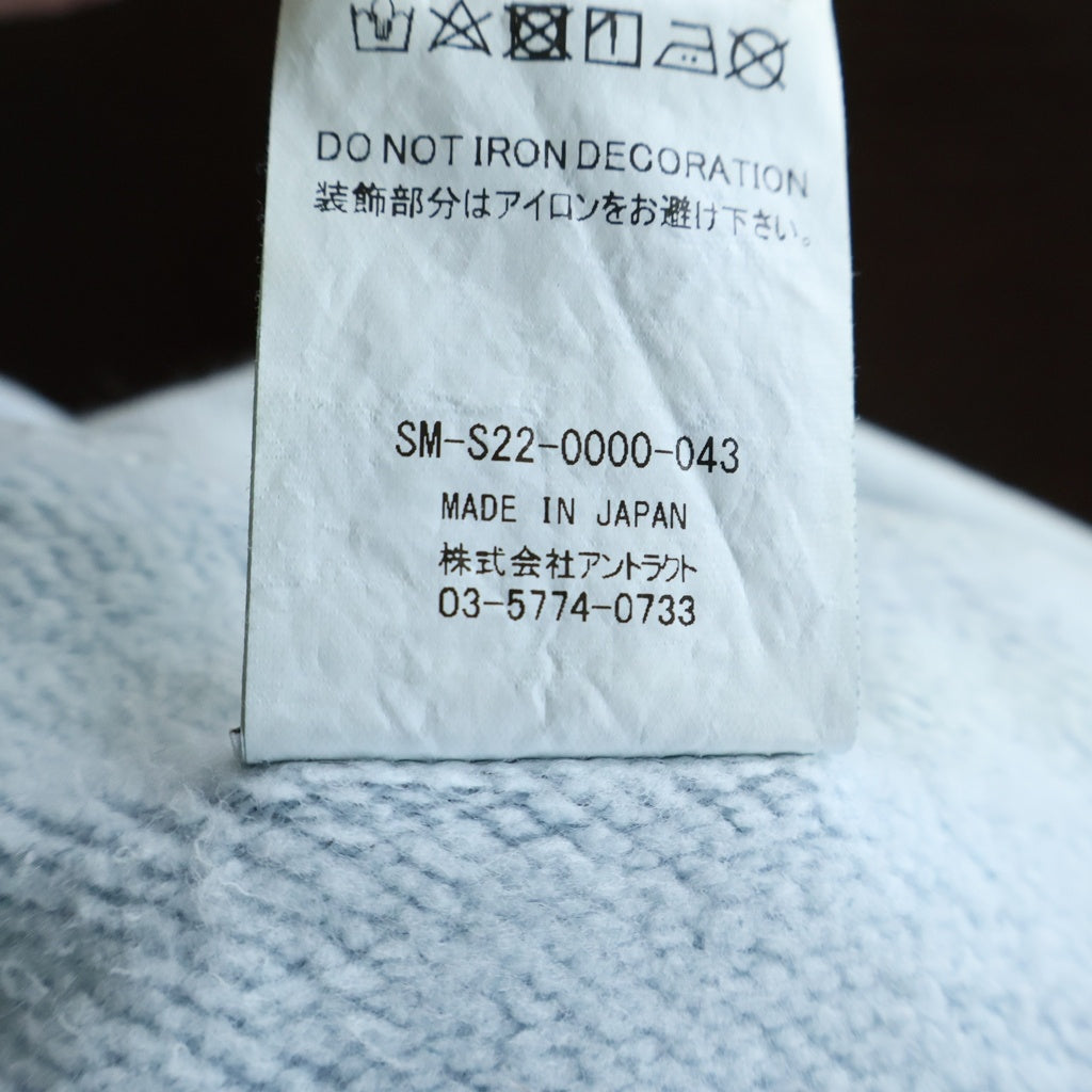 SAINT MICHAEL(セントマイケル) 22SS Logo Pullover Parka ロゴ プルオーバーパーカー スウェット ライトブルー SM-S22-0000-043